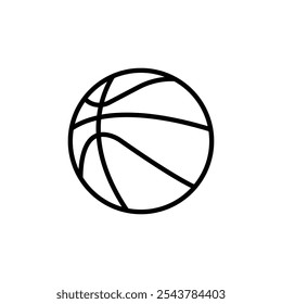 Ícone de vetor de linha fina de basquete