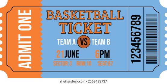 Basketball ticket for one person