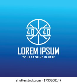 basketball time logo design template vector, sport logo design template
