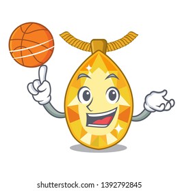 With basketball topaz jewelry in the cartoon box
