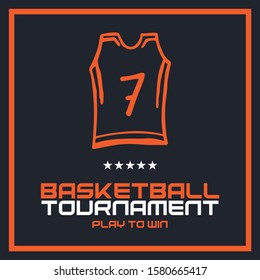 Basketball Tournament banner. Modern sports posters design