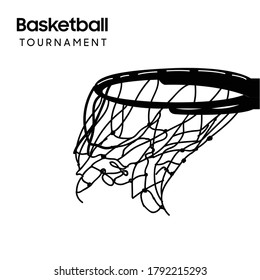 Basketball tournament banner. Sport. Vector illustration