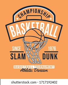 basketball tournament. championship. boys graphic tees vector design illustration