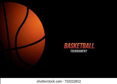 Basketball tournament design background. Vector illustration