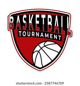 Basketball Tournament logo. Basketball championship logo vector. Basketball sport club logo design template