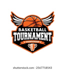 Basketball Tournament Logo Design vector