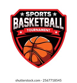 Basketball Tournament Logo Design vector