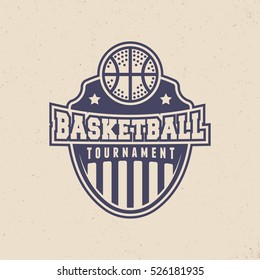 basketball tournament logo. modern sport emblem. vector illustration