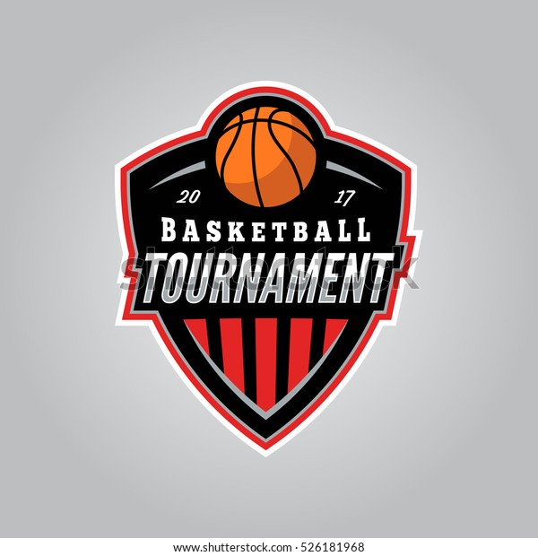 Basketball Tournament Logo Modern Sport Emblem Stock Vector (Royalty ...