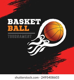 Basketball tournament Logo Template Vector Illustration Vector