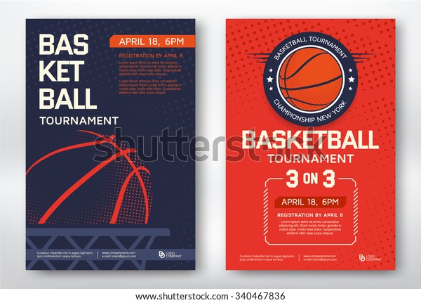 Basketball tournament, modern sports\
posters design. Vector\
illustration.
