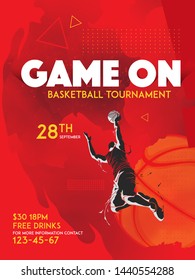 basketball tournament poster graphic template