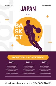 Basketball Tournament Poster Template Vector