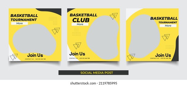 Basketball tournament for social media post
