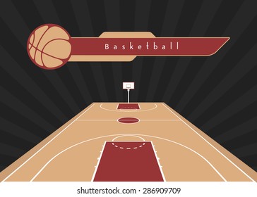 Basketball tournament template illustration. Vector EPS 8.