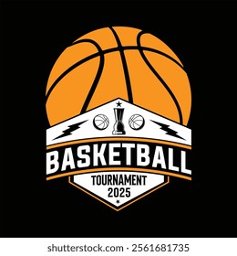 Basketball tournament t-shirt design. Graphic design vector for t-shirt and print media. 
