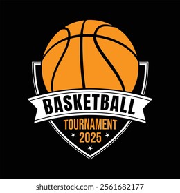 Basketball tournament t-shirt design vector 
