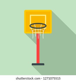 Basketball tower icon. Flat illustration of basketball tower vector icon for web design