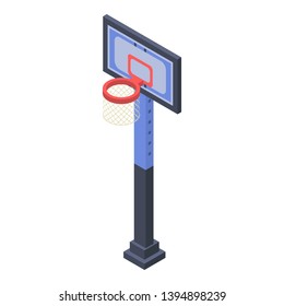 Basketball tower icon. Isometric of basketball tower vector icon for web design isolated on white background