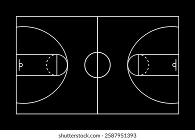 Basketball training board, tactical board in black