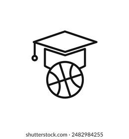 Basketball training icon logo sign vector outline