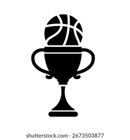 Basketball-Trophäe, Auszeichnung, Gewinner, Vektorsymbol