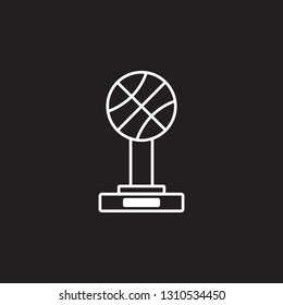 Basketball Trophy cup, award, vector icon. Simple element illustration. award symbol design template. Can be used for web and mobile