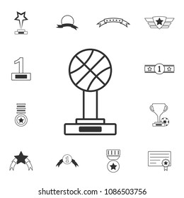Basketball Trophy cup icon. Simple element illustration. Basketball Trophy cup symbol design  from Awards collection set. Can be used for web and mobile on white background