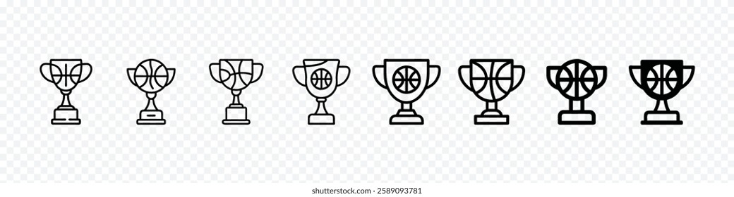 Basketball trophy icon. trophy with basketball icon, Basketball Championship Cup icon. Champion Basket ball Trophy