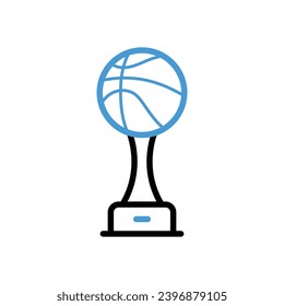 Basketball Trophy icon vector stock illustration