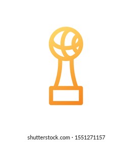 basketball trophy on white background vector illustration design