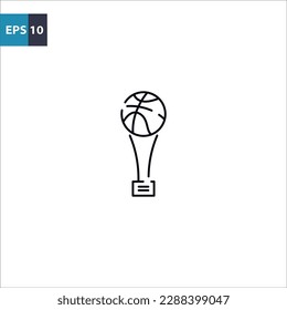 Basketball trophy outline icon Vector illustration