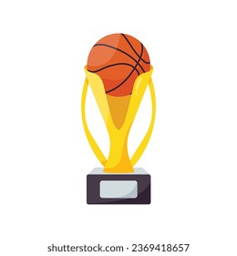 Basketball trophy vector colorful stickers Icon Design illustration. EPS 10 File