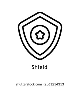 Basketball Trophy  Vector Outline Icon. Eps 10 File