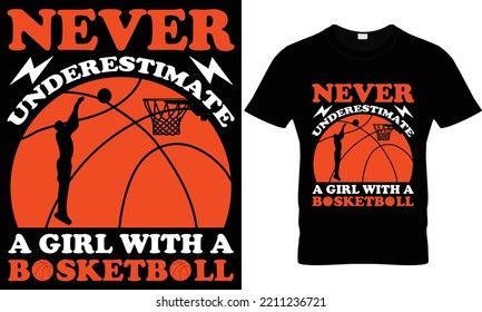 basketball t-shirt design beautiful ball template 100% vector best Vector graphic for T-Shirt illustration and other uses. print ready File any products