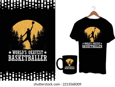 Basketball T-Shirt Design. Basketball eye-catching t-shirt design.
