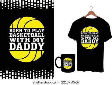 Basketball T-Shirt Design. Basketball auffälliges T-Shirt-Design.