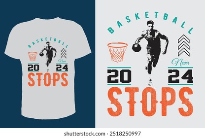 Basketball T-Shirt Design and graphic