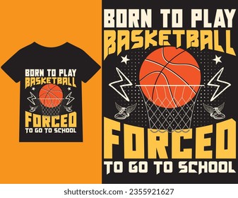basketball t-shirt design vector elements, basketball elements