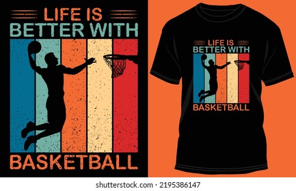 Basketball-T-Shirt-Design-Vektorgrafik