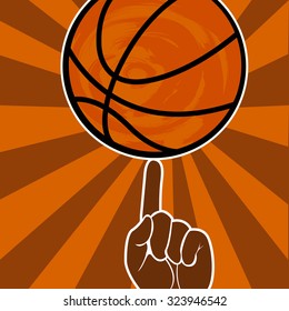Basketball typographical vintage grunge style poster. Retro vector illustration.