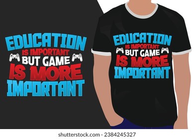 basketball typography graphic t-shirt design. education is important but game is more important