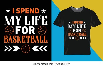 Diseño de camisetas de tipografía de baloncesto. Baloncesto, vector, ilustración, diseño de camisetas.
