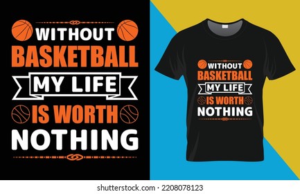 Basketball Typografie T-Shirt Design. Basketball, Vektorgrafik, Illustration, T-Shirt-Design.