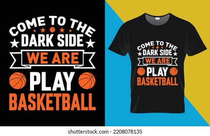 Basketball typography t-shirt design. Basketball,  vector, illustration,  t-shirt design.
