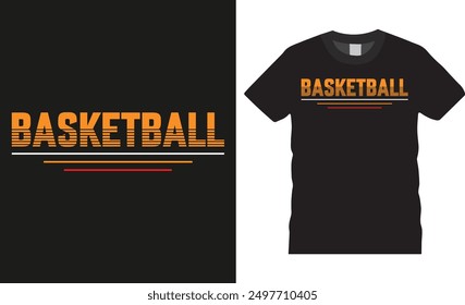 Basketball typography vector graphic t shirt design. Basketball Player t shirts, Basketball sport shirt, American basketball t shirt design ready for print, pod, background, apparel.