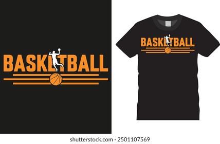 Baloncesto, diseño de camiseta gráfica de Vector de tipografía. Camisetas del jugador de baloncesto, camiseta del deporte del baloncesto, diseño americano de la camiseta del baloncesto listo para la impresión, vaina, fondo, ropa.