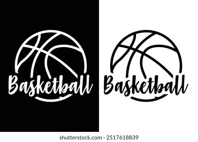 Basketball Typography, Basketball Vector, vector, Basketball Lineart, Basketball silhouette, Sports silhouette, Game vector, Game tournament