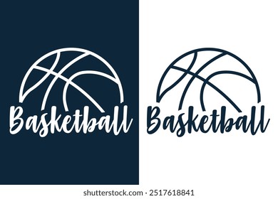 Basketball Typografie, Basketball Vektor, Vektor, Basketball Lineart, Basketball Silhouette, Sport Silhouette, Spielvektor, Spielturnier