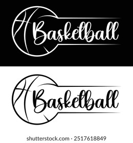 Basketball Typography, Basketball Vector, vector, Basketball Lineart, Basketball silhouette, Sports silhouette, Game vector, Game tournament